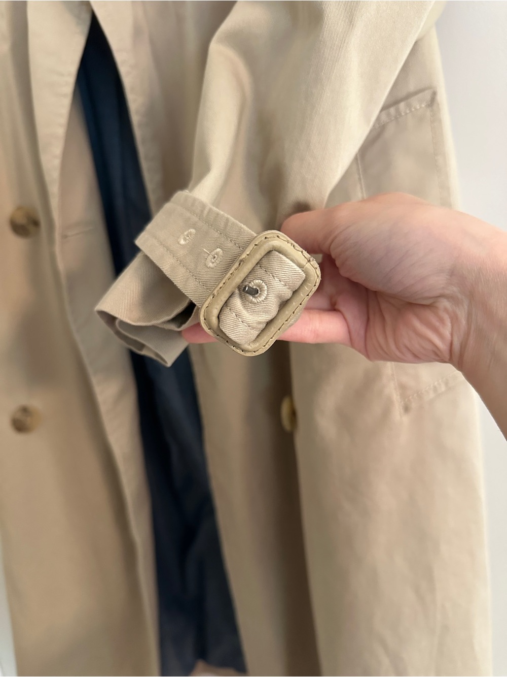 GAP - Khaki Double-Breasted Trench Coat - Picture 2 of 13